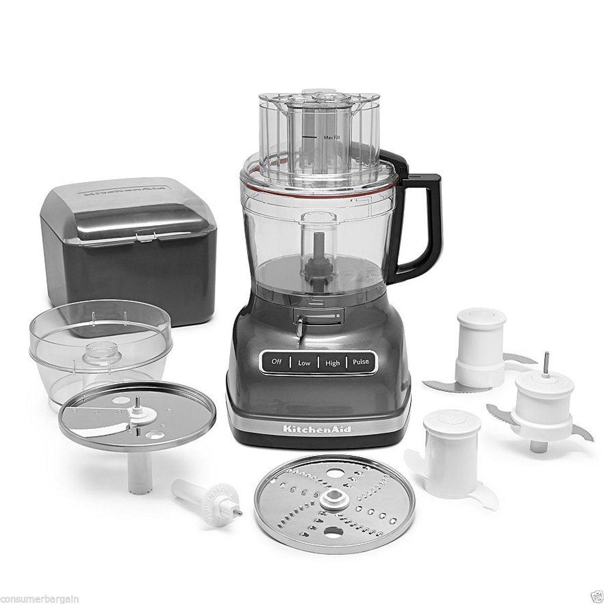 KitchenAid 13 Cup 3-in-1 Wide Mouth Food Processor w/ Accessories 