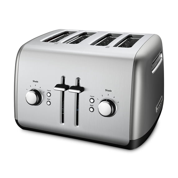 Restored KitchenAid RRKMT4115CU 4-Slice Toaster with Manual High-Lift Lever, Contour Silver (Refurbished)