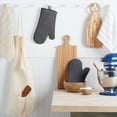 thumbnail image 1 of KitchenAid Ribbed Soft Silicone Oven Mitt 2-Pack Set, Charcoal Grey, 7.5"x13", 1 of 6