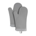 thumbnail image 1 of KitchenAid Ribbed Soft Silicone Oven Mitt 2-Pack Set, Grey, 7.5"x13", 1 of 5