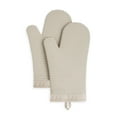 thumbnail image 1 of KitchenAid Ribbed Soft Silicone Oven Mitt 2-Pack Set, Milkshake Tan, 7.5"x13", 1 of 5