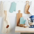 thumbnail image 1 of KitchenAid Ribbed Soft Silicone Oven Mitt 2-Pack Set, Mineral Water Aqua, 7.5"x13", 1 of 6