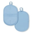 thumbnail image 1 of KitchenAid Ribbed Soft Silicone Pot Grabber 2-Pack Set, Blue Velvet, 5"x8", 1 of 6