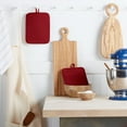 thumbnail image 1 of KitchenAid Ribbed Soft Silicone Pot Holder 2-Pack Set, Smoked Paprika Red, 7"x9", 1 of 6