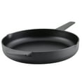 thumbnail image 1 of KitchenAid Seasoned 12 Inch Cast Iron Induction Skillet, Metal Utensil, Broiler and Oven Safe to 500°F, Cast Iron Black, 1 of 9