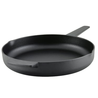 KitchenAid Seasoned Cast Iron Induction Skillet, 12 inch, Cast Iron Black