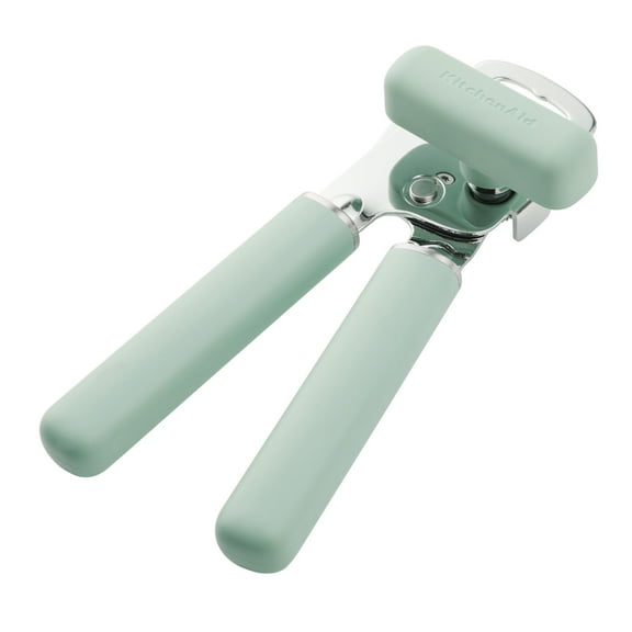 KitchenAid Stainless Steel Manual Can Opener with Bottle Opener and Ergonomic Grip, Pistachio