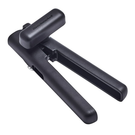 KitchenAid Stainless Steel Manual Can Opener with Locking Handles, Black