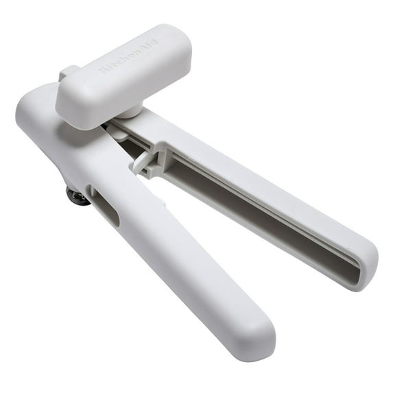 KitchenAid Stainless Steel Manual Can Opener with Locking Handles, Porcelain