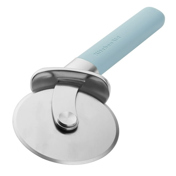 KitchenAid Stainless Steel Pizza Cutter Wheel with Finger Guard and Ergonomic Handle, Mineral Water