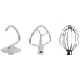 thumbnail image 1 of KitchenAid Stand Mixer 3 Piece Replacement Set; Flat Beater, Dough Hook Wire Whip, 1 of 1