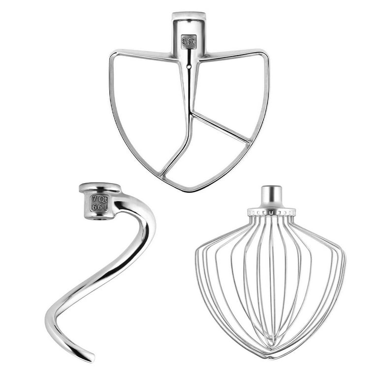 KitchenAid 7-Quart Stainless Steel Bowl + Stand Mixer Stainless Steel  Accessory Pack | Fits 7-Quart KitchenAid Bowl-Lift Stand Mixers