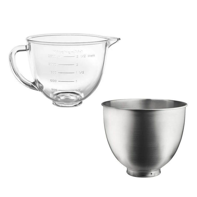 New Metro Design 2PC-GL Set of 2 Pouring Chute for Glass Stand Mixer Bowls, Works with KitchenAid Tilt-Head Glass Mixer Bowl