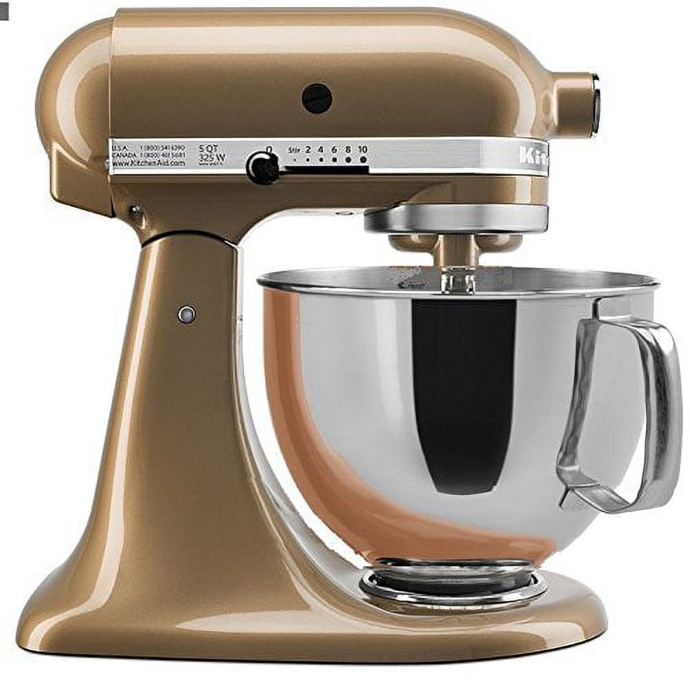 KitchenAid Stand Mixer Tilt Head 5 Quart RRK150CZ Used champagne
