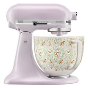 KitchenAid Artisan Series 5-Quart Tilt-Head Stand Mixer, Wildflower with Ceramic Bowl, Flat Beater, Dough Hook, Whip