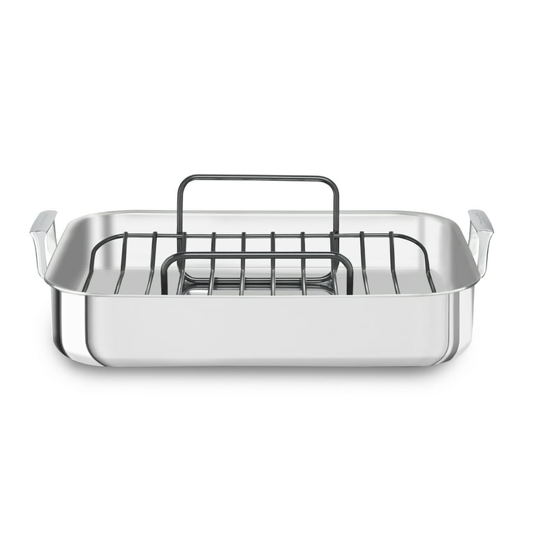 Multiclad Pro Triple Ply Stainless Cookware 16 Roasting Pan with Rack