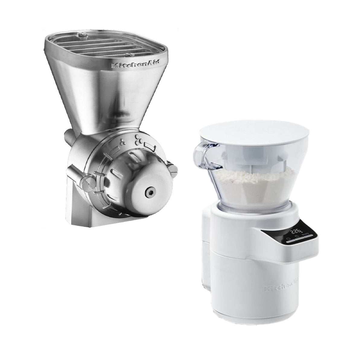 KitchenAid Stand Mixer Flour Sifter and Scale Attachment in White