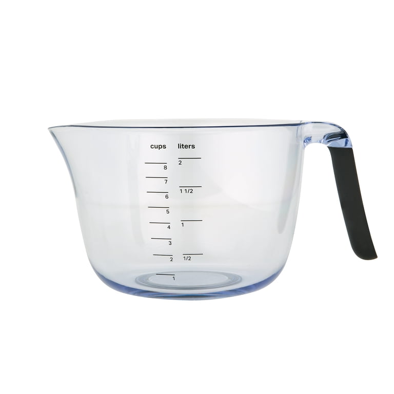KitchenAid Universal 8 Cup Clear Plastic Batter Mixing Bowl Black