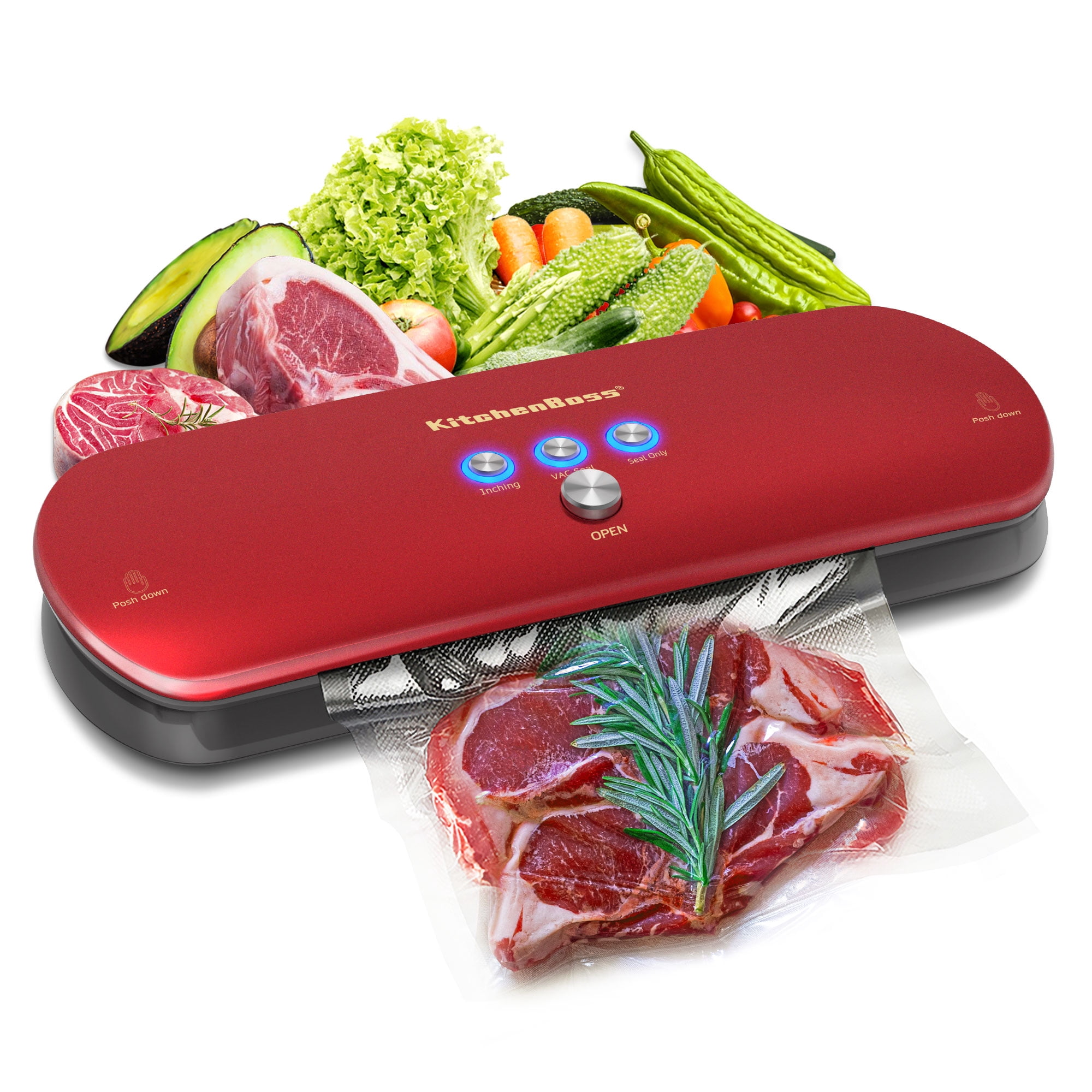 KitchenBoss Packaging machines for food, Vacuum Sealer Machine, 8-in-1 ...