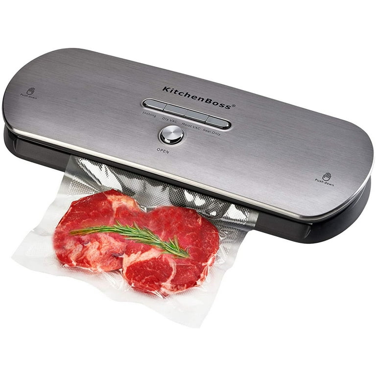 KitchenBoss Vacuum Sealer Machine for Foods Preservation Automatic Vacuum  Sealing System, with Starter Kit Include 5 Pcs food Vacuum Bags