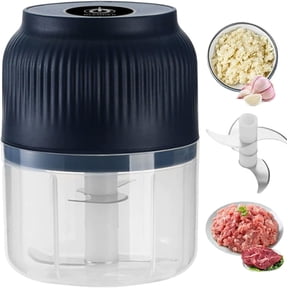 KitchenCraft Electric Food Chopper, Mini Portable Vegetable Slicer & Garlic Grinder with 320ml BPA-Free Container & Lid, One-Touch Operation for Garlic, Onions, Nuts & Herbs