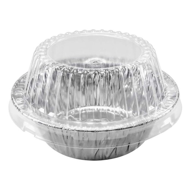 KitchenDance Disposable Aluminum Extra Deep Meat Pan with Clear Snap on