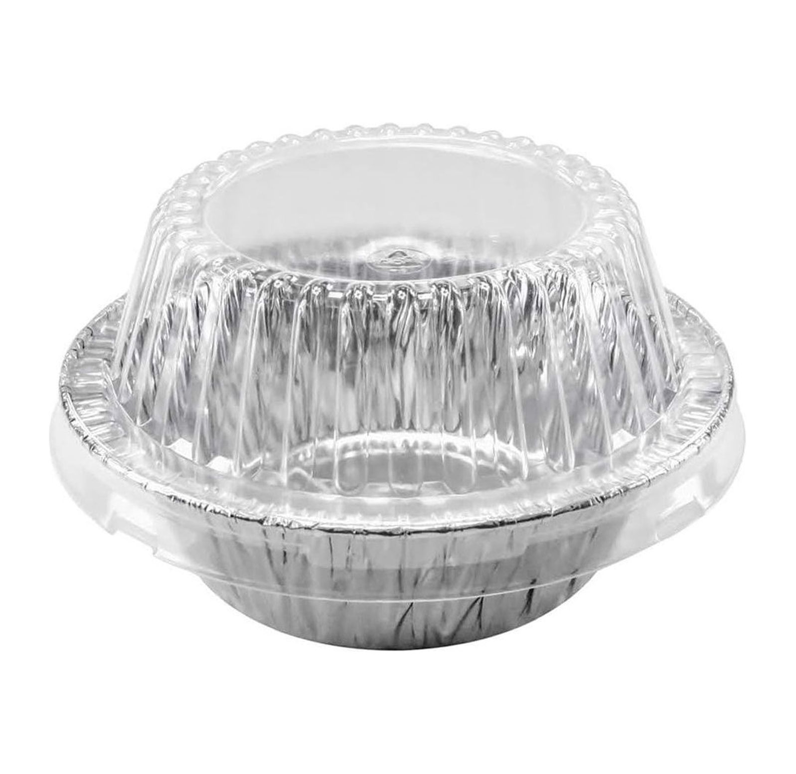 KitchenDance Disposable Aluminum Extra Deep Meat Pan with Clear Snap on