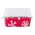 KitchenDance Disposable Aluminum Holiday 1 Lb Mini Loaf Pan with Clear