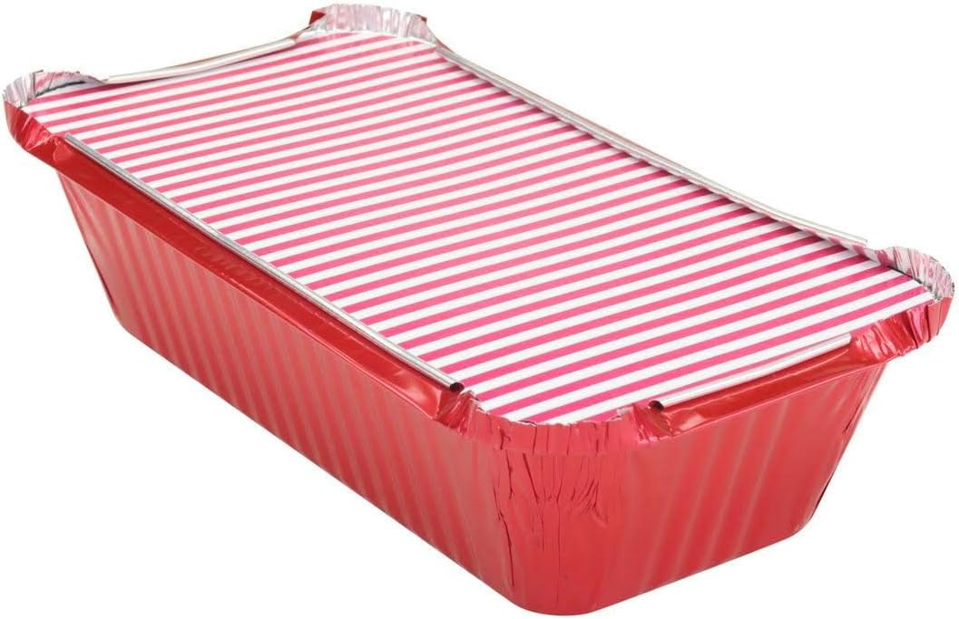 KitchenDance Disposable Aluminum Loaf Pans with Lids 1.5 Pounds