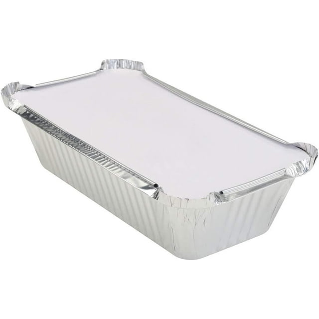 KitchenDance Disposable Aluminum Loaf Pans with Lids-1.5 Pounds