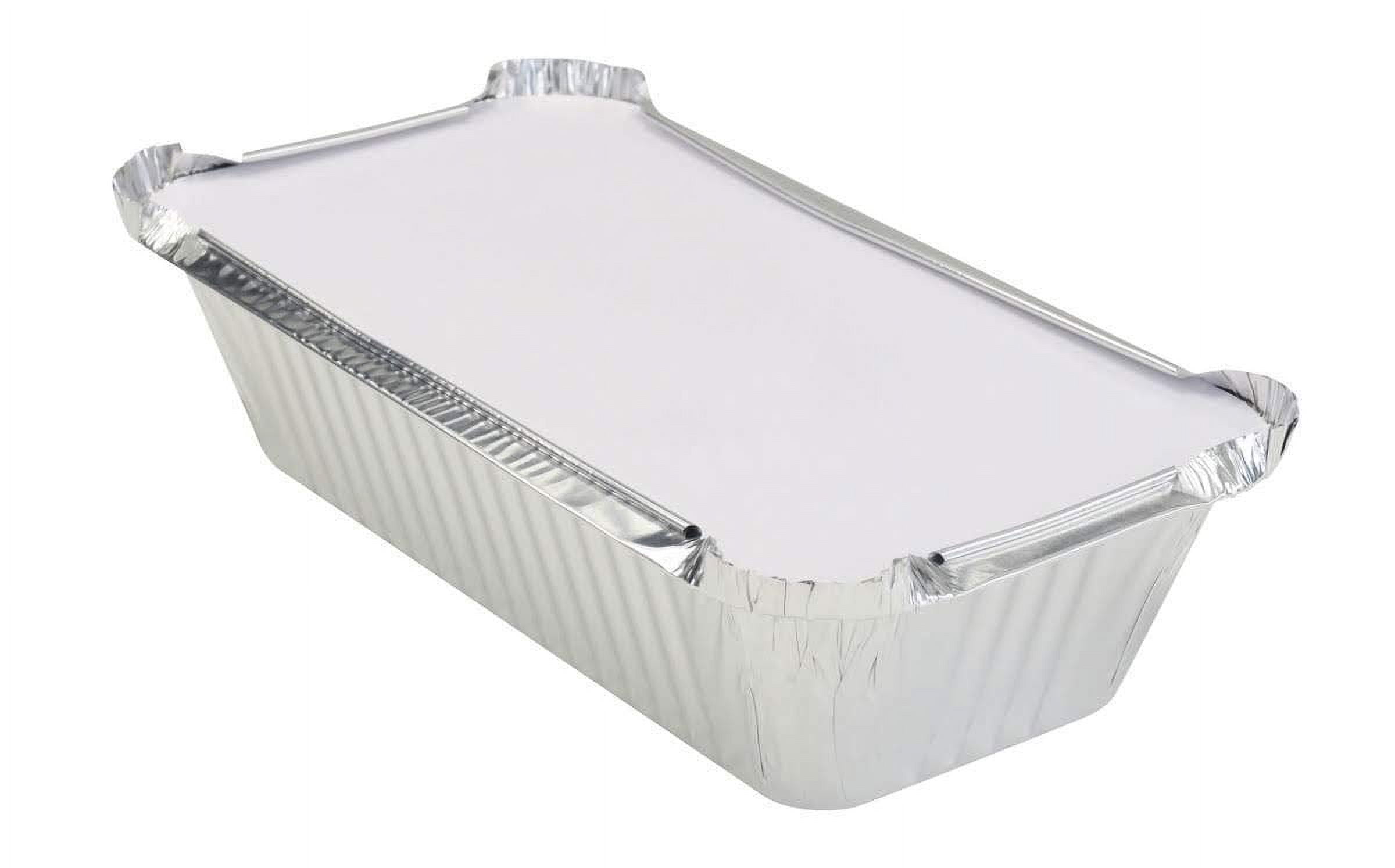 KitchenDance Disposable Aluminum Loaf Pans with Lids-1.5 Pounds