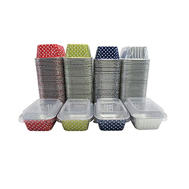 KitchenDance Disposable Aluminum Mini 6 ounce Individual Sized Loaf