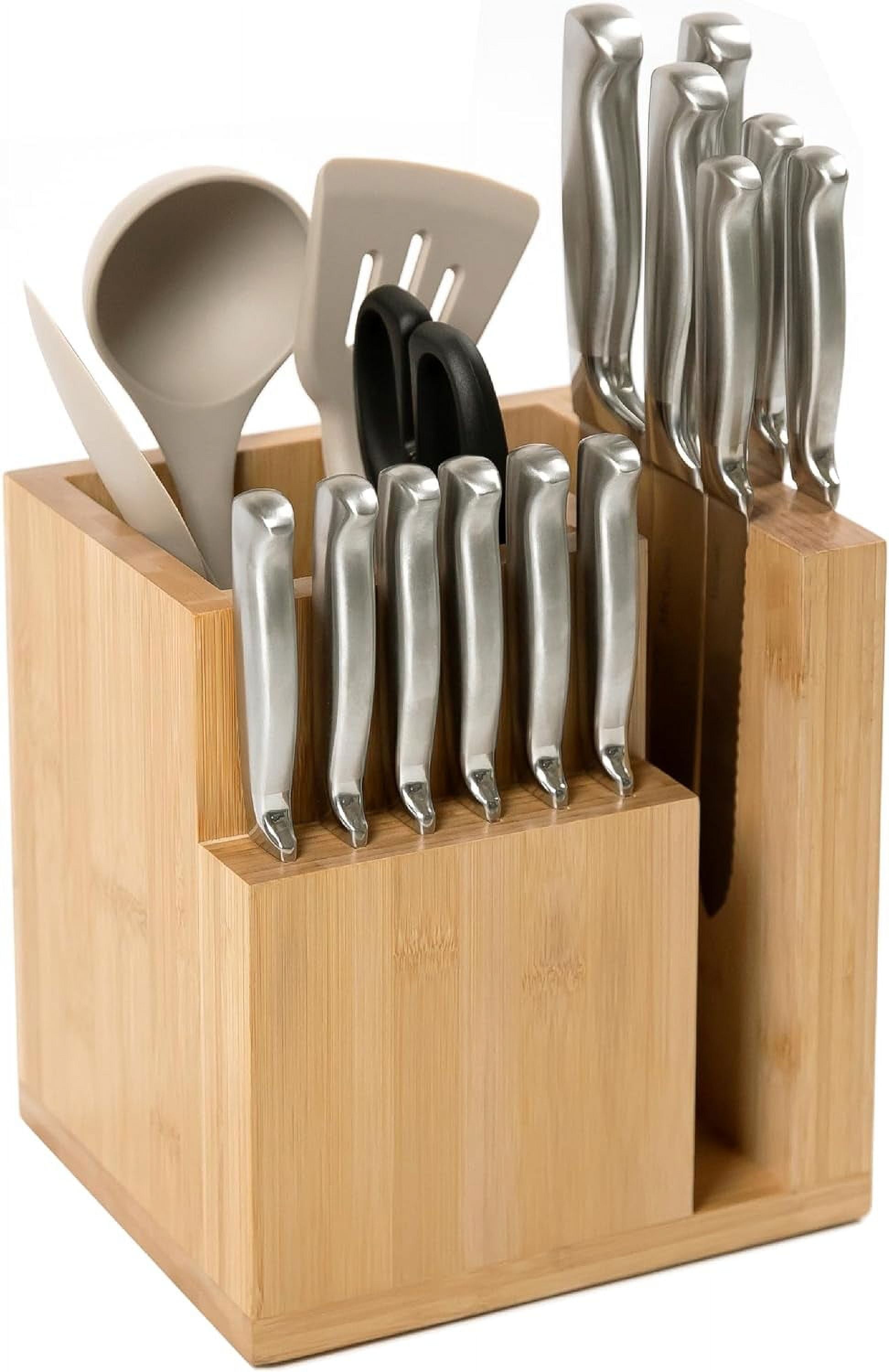 Dropship Knife Block Holder; Universal Knife Block Without Knives; Unique  Double-Layer Wavy Design; Round Black Knife Holder For Kitchen; Space Saver  Knife Storage With Scissors Slot  Platform Banned to Sell Online