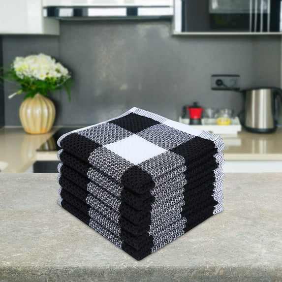 KitchenHive Clearance! Cotton Dishcloths Extra Large And Thickened Weave Kitchen Rags Ideal For Cleaning Absorbent Kitchen Towels For Heavy Duty Stain Removal