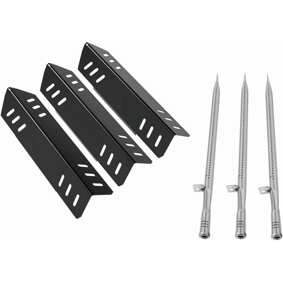 KitchenKey 17.7" Grill Burners Tube Replacement for Pit Boss Memphis Ultimate 4 In 1 Combo Smoker Grill, Stainless Gas Grill Burner Tube Kit-3 Pcs