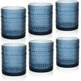 thumbnail image 1 of KitchenKey Cocktail Glasses 10 oz Hobnail Drinking Glasses Set of 6, Vintage Glassware, Textured Glass Cups Bubble Glasses Water Glasses Old Fashion Jupiter Glasses Set, Blue, 1 of 11