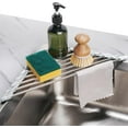 thumbnail image 1 of KitchenKey Marble Triangle Roll-Up Dish Drying Rack for Sink Corner - Small, Foldable, Stainless Steel, Multipurpose Kitchen Drainer Caddy, Trivet, Rustproof Organizer, Storage Shelf, 1 of 17