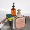 thumbnail image 1 of KitchenKey Triangle Roll-Up Dish Drying Rack for Sink Corner Small Foldable Stainless Steel Over The Sink Multipurpose Kitchen Drainer Caddy Trivet Rustproof Storage Shelf (Chocolate Brown), 1 of 18