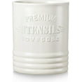 thumbnail image 1 of KitchenKey Vintage Utensil Holder for Kitchen Countertop, 7.2” Large Ceramic Utensil Crock for Home Décor, Farmhouse Utensil Vase for Housewarming, Wedding, Birthday Gift - Cream White, 1 of 18