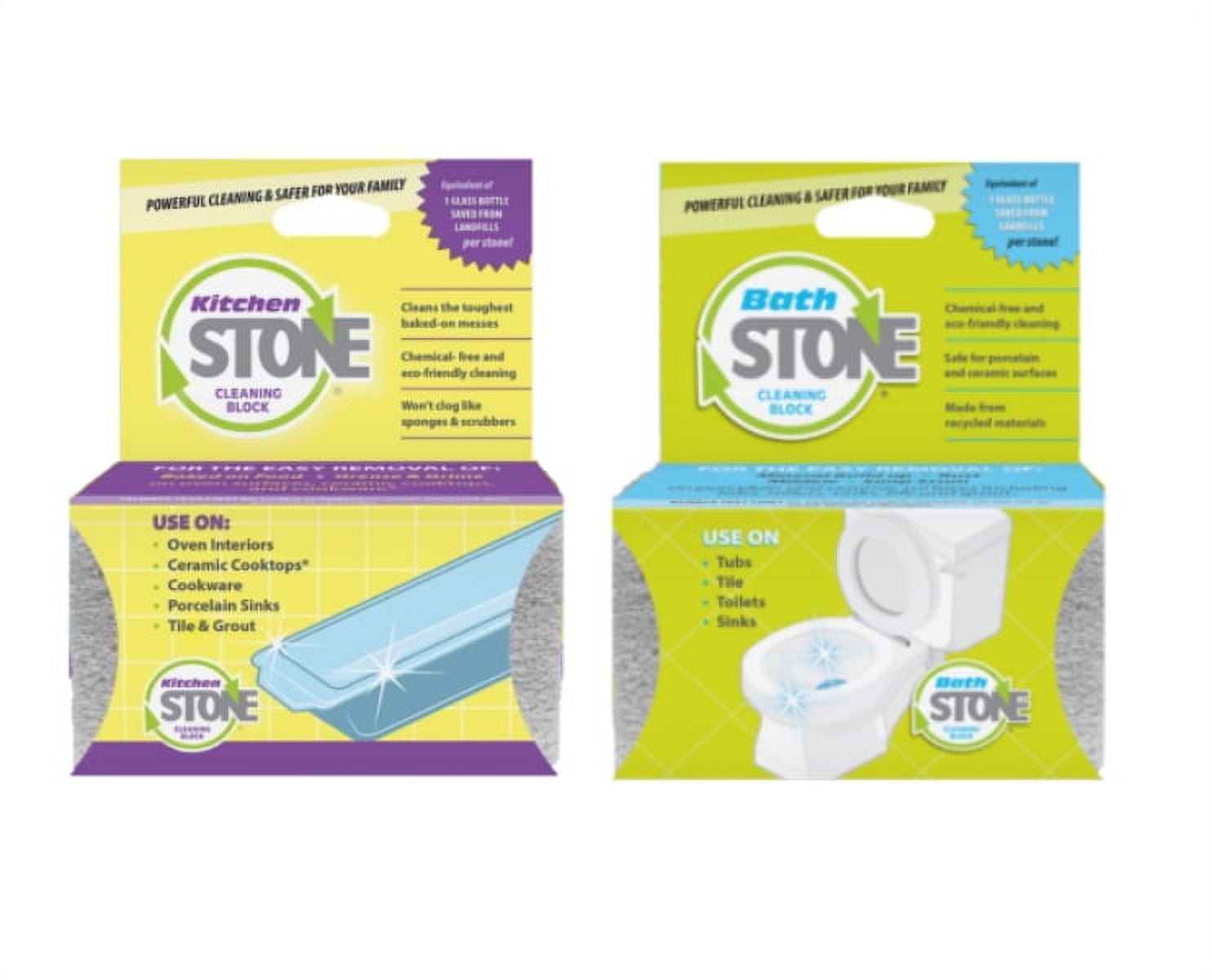 KitchenStone and BathStone Cleaning Blocks, Environmentally Friendly