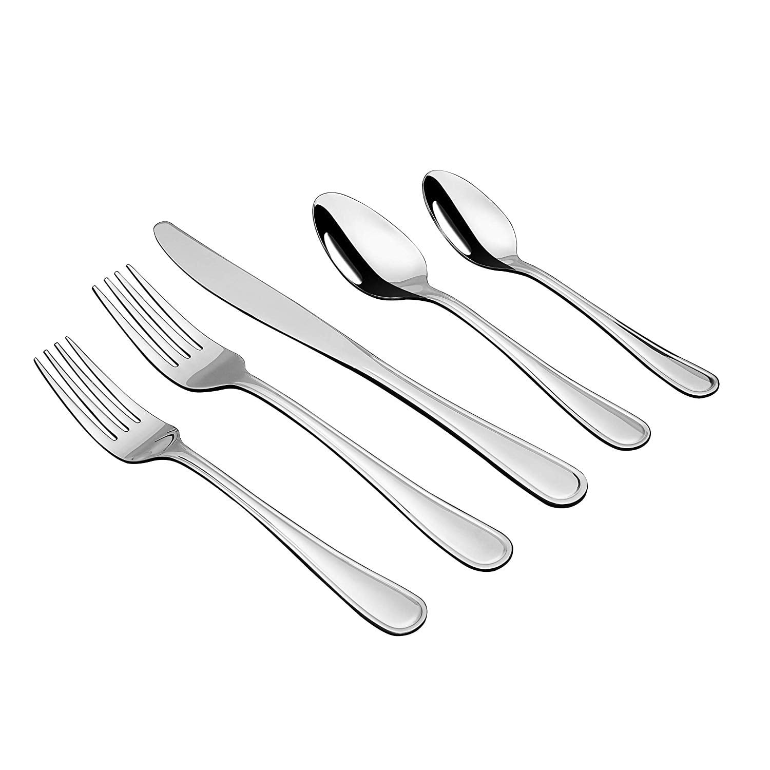 5.5 x 1.375 in. Silicone Spoon Plus Fork Set - Good Food Mood 