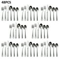 thumbnail image 1 of KitchenTrend 48-Piece Silverware Set, Flatware Set for 8, Stainless Steel Tableware Cutlery Set for Home Restaurant, Mirror Finish,Modern Design,Dishwasher Safe, 1 of 9
