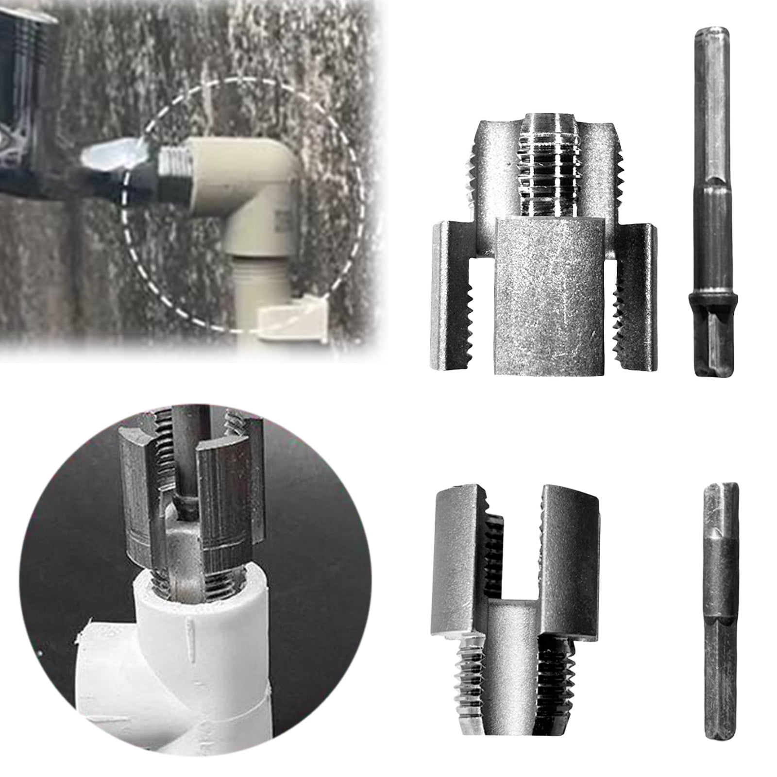 KitchenYYBF PVC Pipe Threader Kit For Electric Drill PVC/PPR Plastic ...