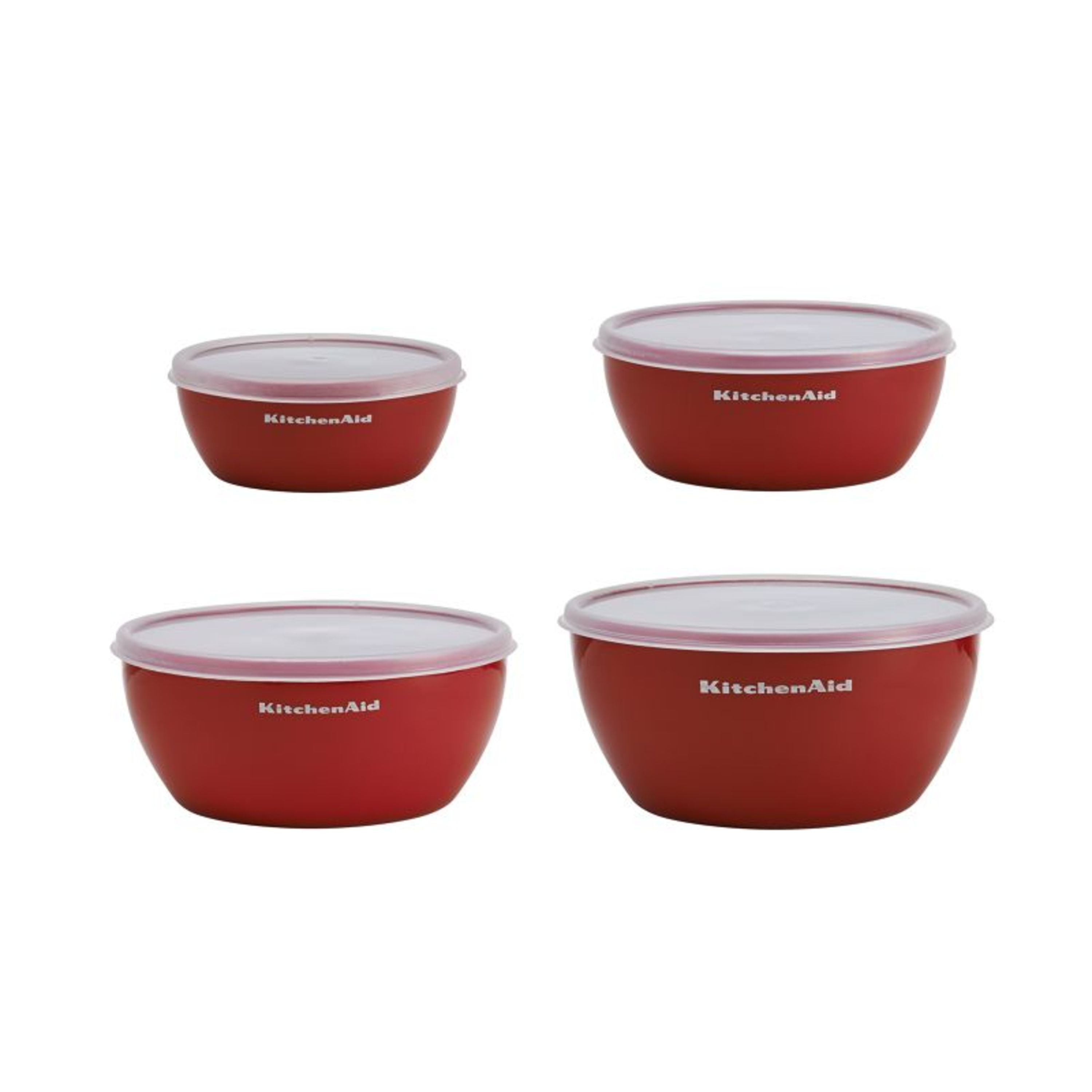 KitchenAid Classic Mixing Bowls, Set of 3, Empire Red & Classic Measuring  Cups And Spoons Set, Set of 9, Red/Black