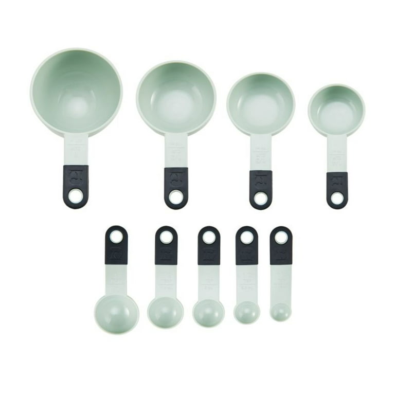 Kitchenaid 9-piece BPA-Free Plastic Measuring Cups and Spoons Set in  Pistachio