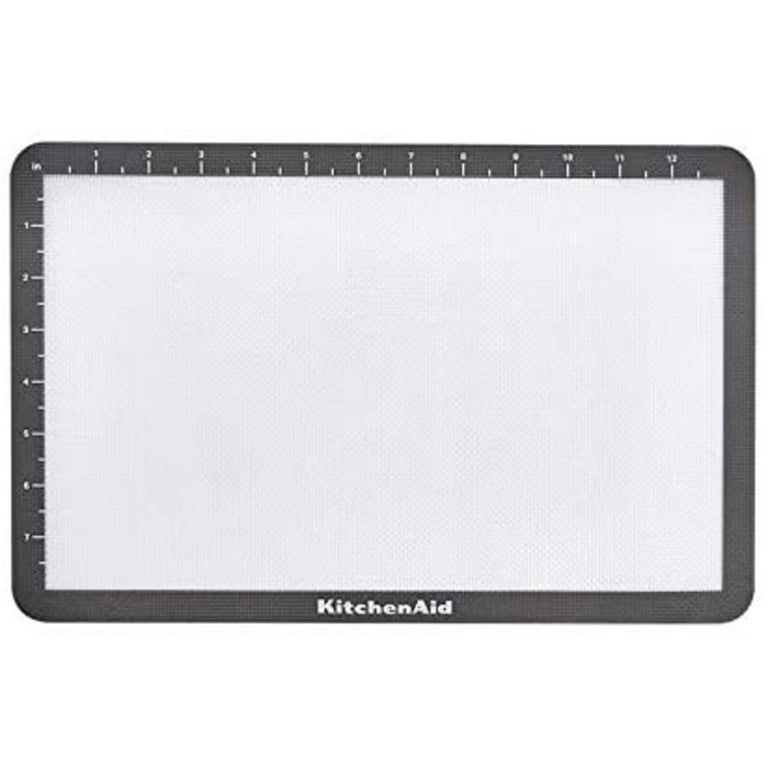 Kitchenaid 9X14-inch Medium Silicone Baking Mat in Gray and White