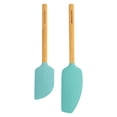 thumbnail image 1 of Kitchenaid Bamboo 2-piece Spatula Set in Aqua Sky, 1 of 5