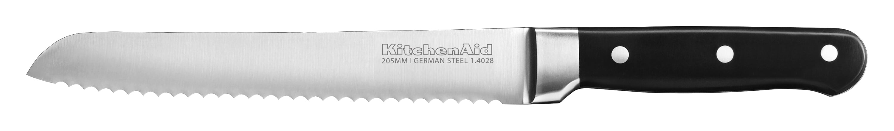Kitchenaid Classic Forged 8-Inch Triple Rivet Scalloped Bread Knife (Kkftr8Brob)