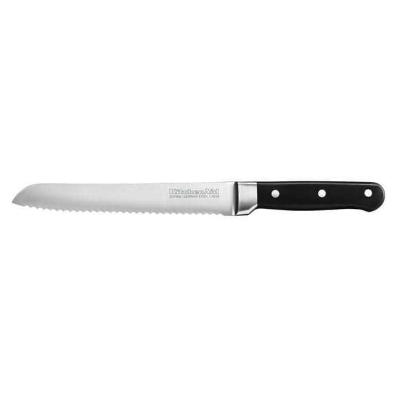 Kitchenaid Classic Forged 8-Inch Triple Rivet Scalloped Bread Knife (Kkftr8Brob)