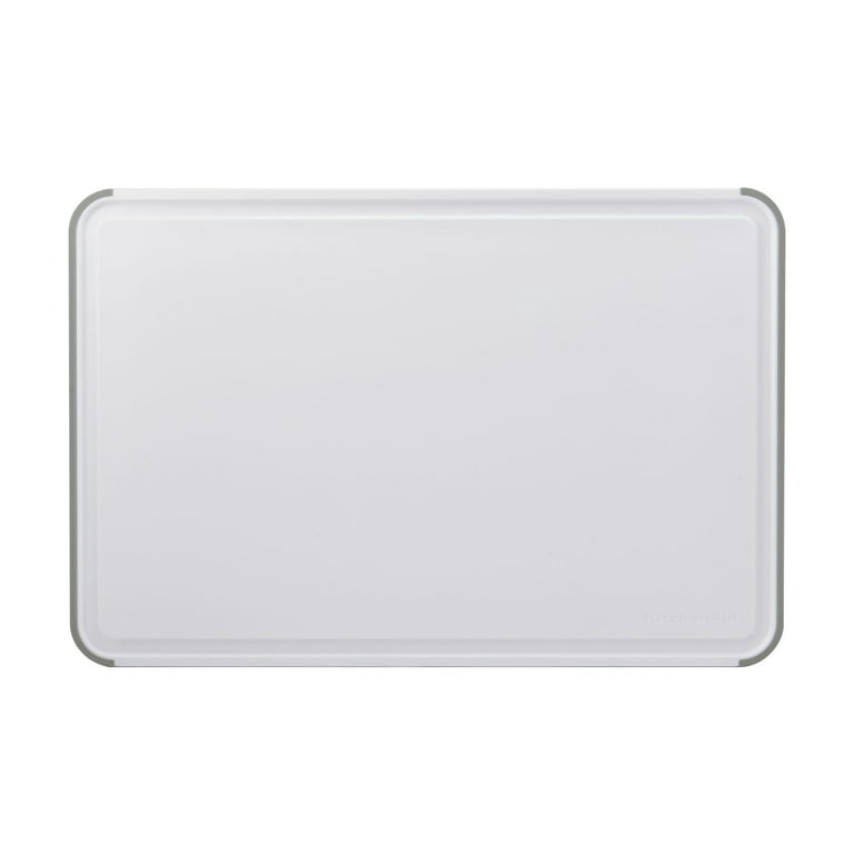 Kitchenaid Classic Nonslip Plastic/Poly Cutting Board, 12x18-inch, White 